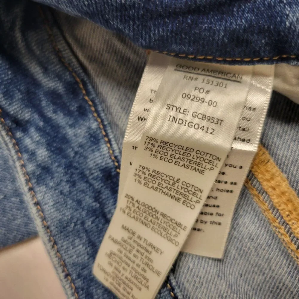 Good American Soft-tech Good Classic Slim Bootcut Denim Jeans - Picture 3 of 6